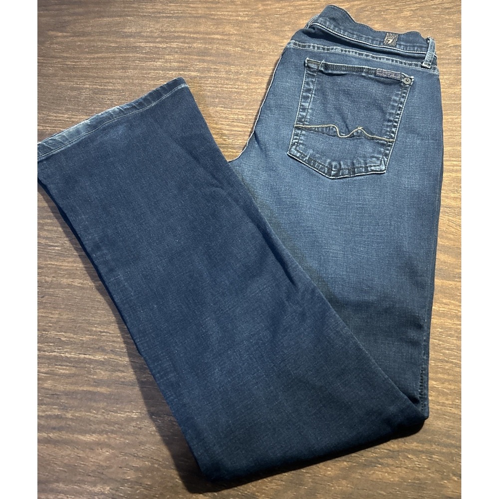 7 For All Mankind Kaylie Jeans Women's Size 31 Bootcut Dark Wash Stretch